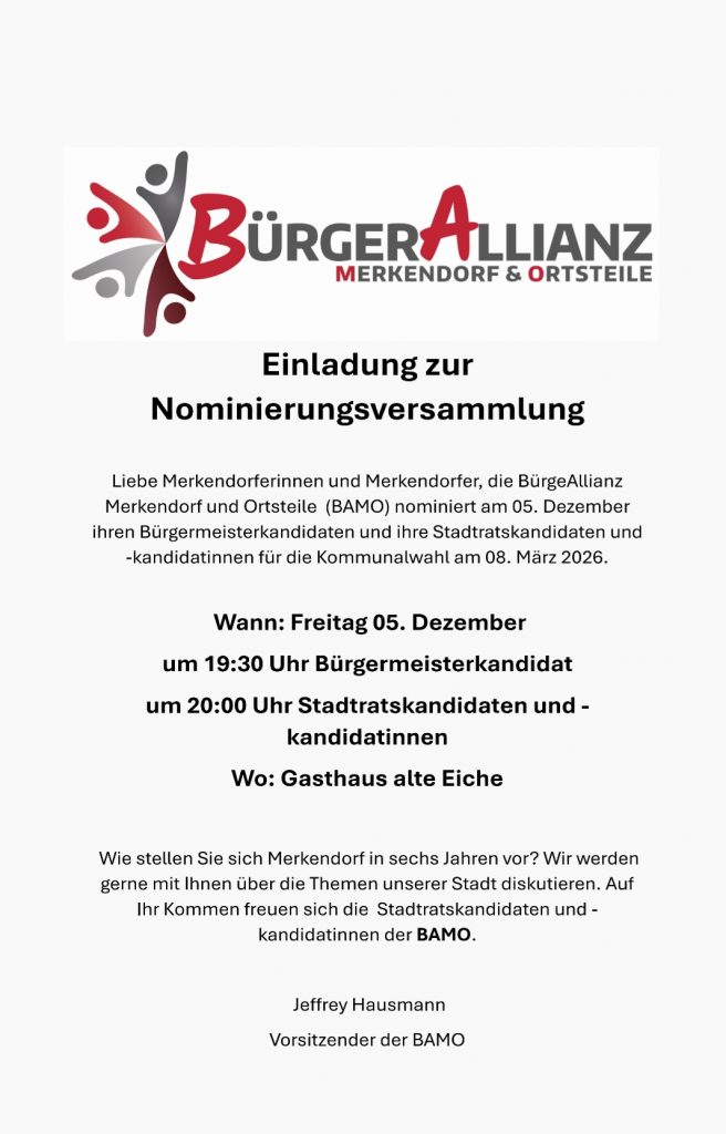 Einladung Nominierung
